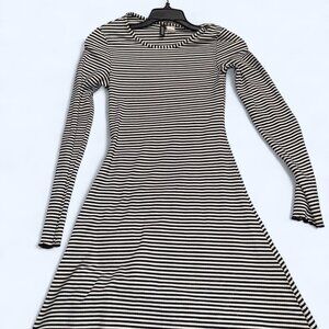 Black and White Striped Dress